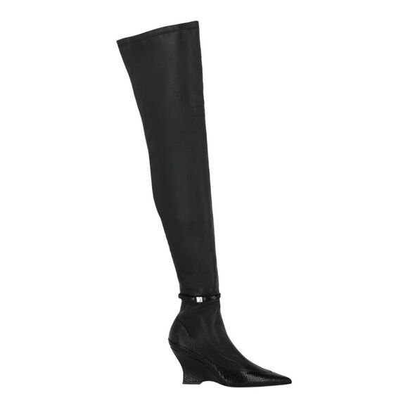 Givenchy Shoes - Givenchy Raven Over-The-Knee Boots In Leather Black Womens